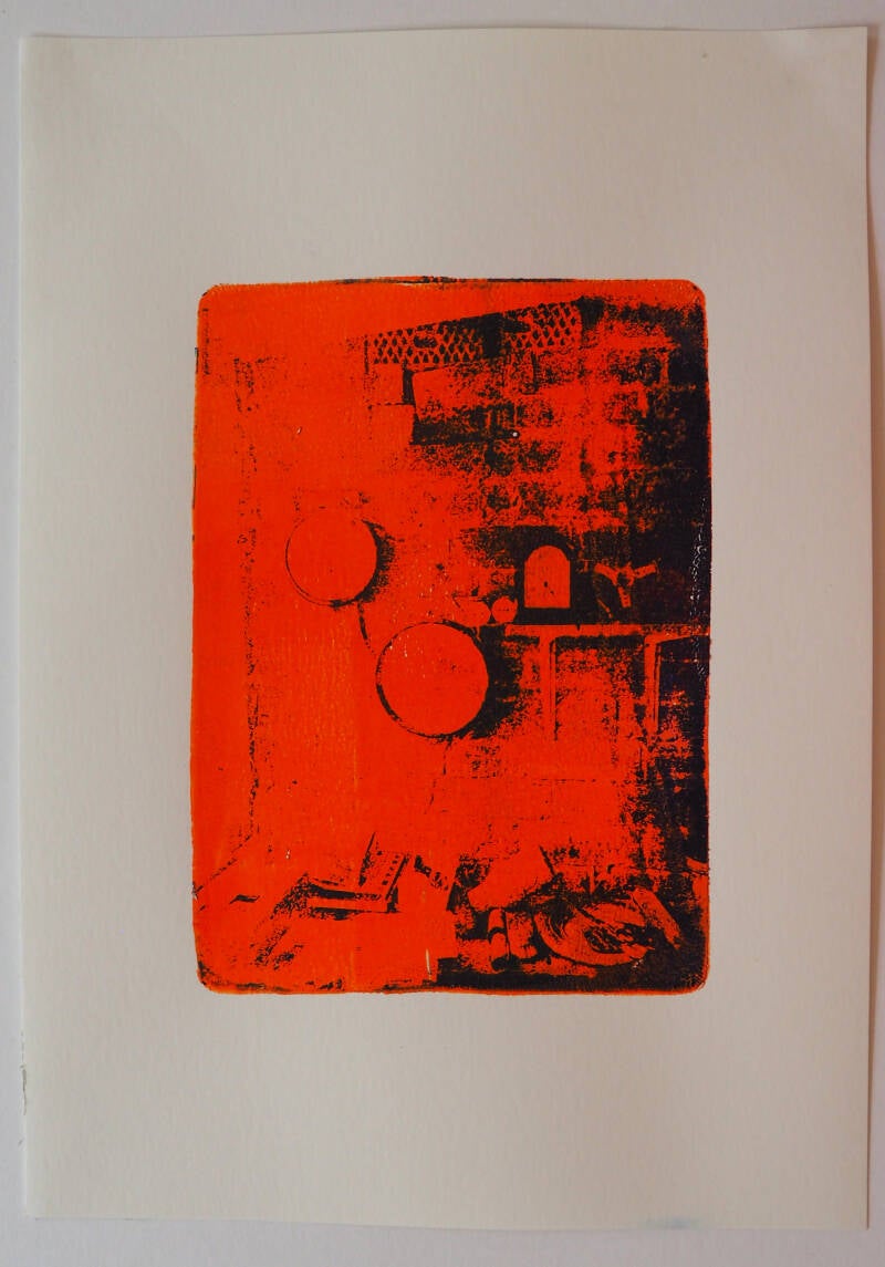 Cirkels, monotype in acryl, 21 x 29, 7 cm, 2026