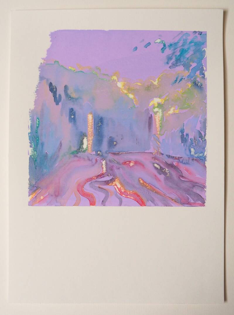 De waarheid is zoek, 29,7 x 42 cm, Monotype in acryl, 2/3, 2026