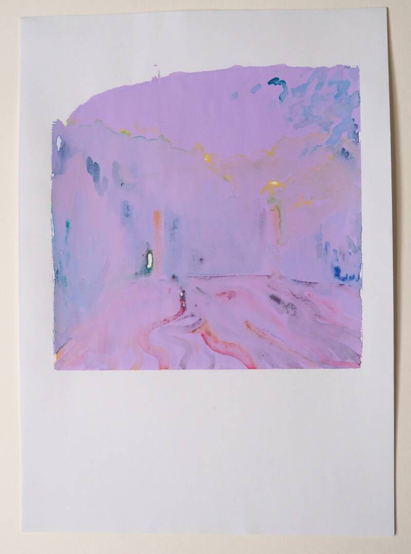 De waarheid is zoek, 29,7 x 42 cm, Monotype in acryl, 1/3, 2026