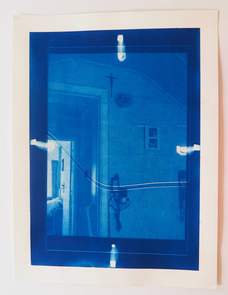 In de naam van de..., cyanotype 29,5 x 39,8 cm, 2026