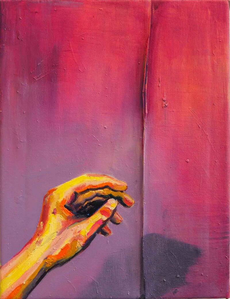Litteken, 30 x 40 cm, olieverf op doek, 2022