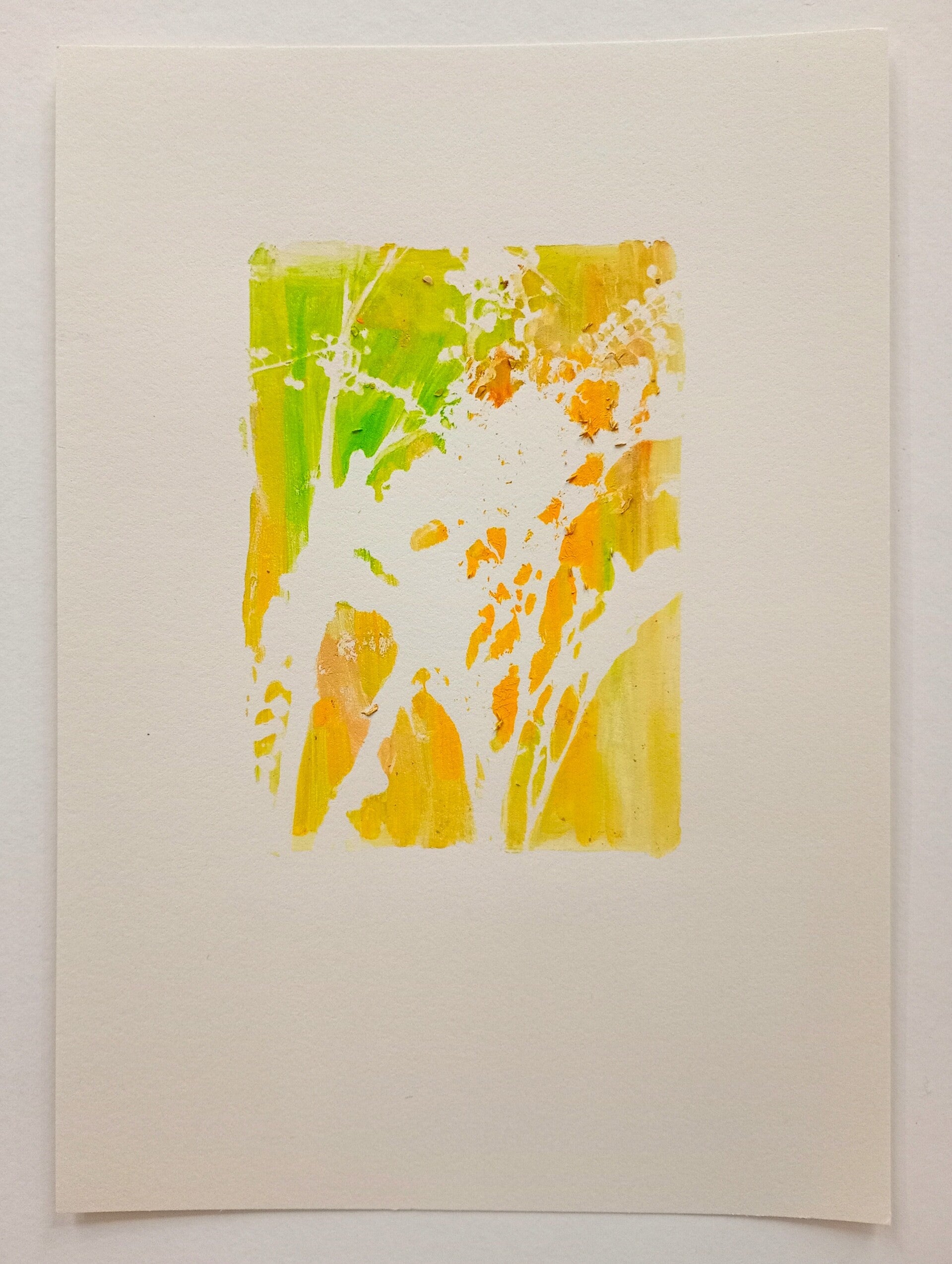 Monotype in acryl op papier, 21 x 29,7 cm, 2026