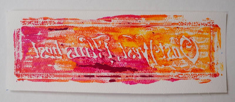 Oost, west, thuis best, Afdruk in acryl op papier,