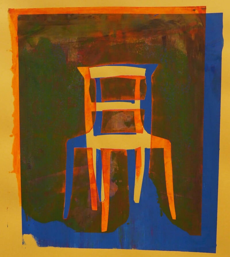 Zeefdruk, Stoelendans, 21 x 29,7 cm 