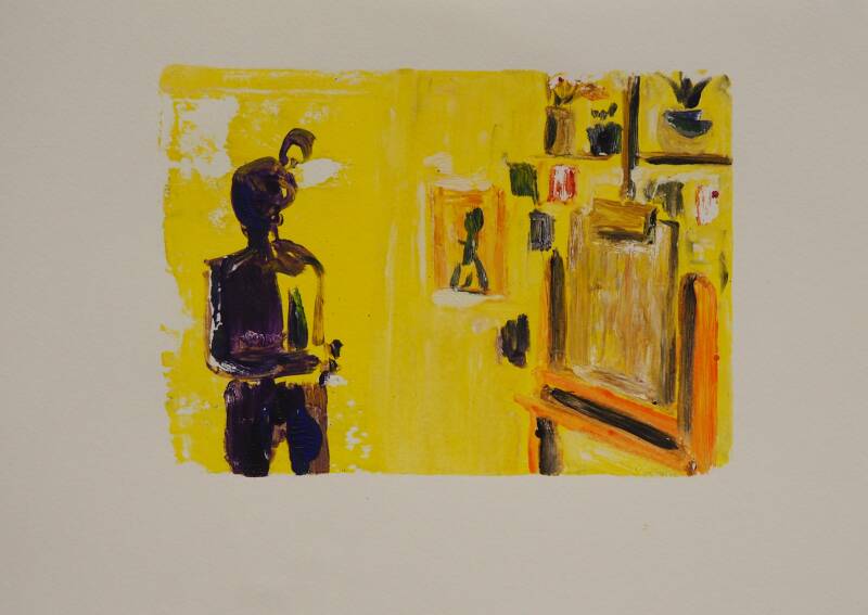 Monotype in acryl, Atelier Burg, 14,8 x 21 cm