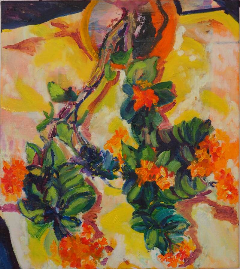 Potverdorie, 40 x 45 cm, olieverf op doek, 2024