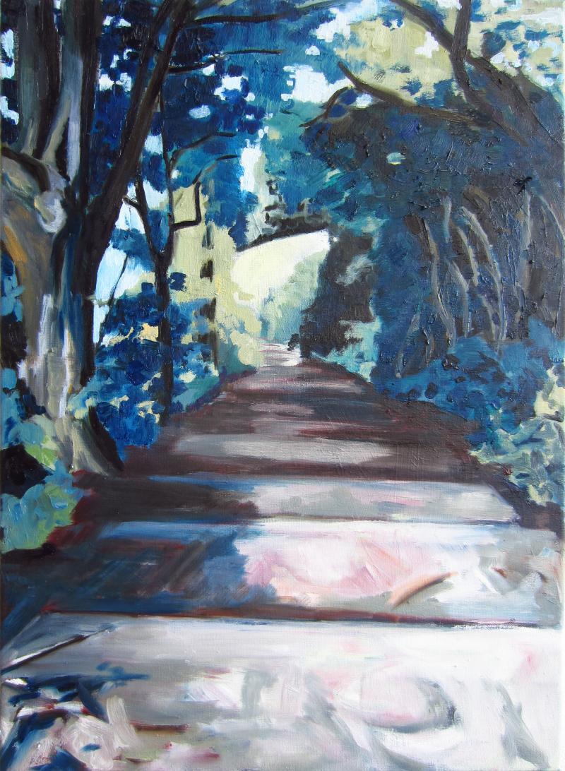 Stairs, 61 x 45 cm, Olieverf op doek, 2017