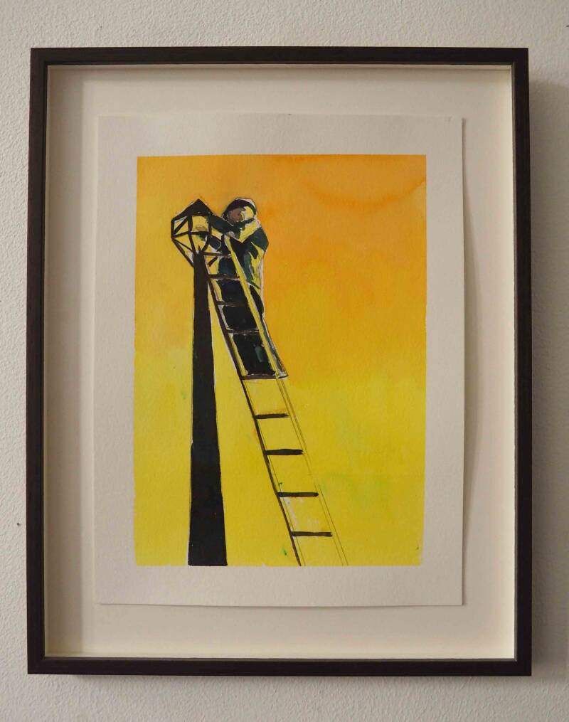 Inkt en ecoline op papier, 24 x 32 cm, 2022