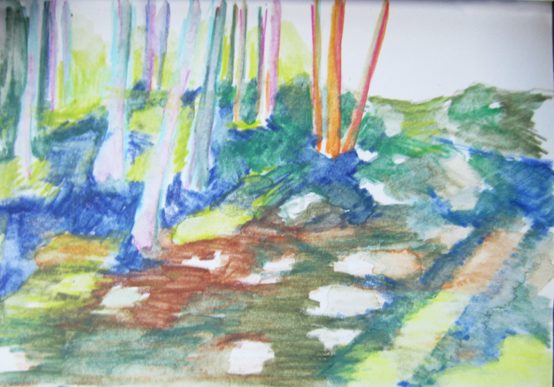 Aquarelpotlood op papier, 10,5 x 15 cm, 2017