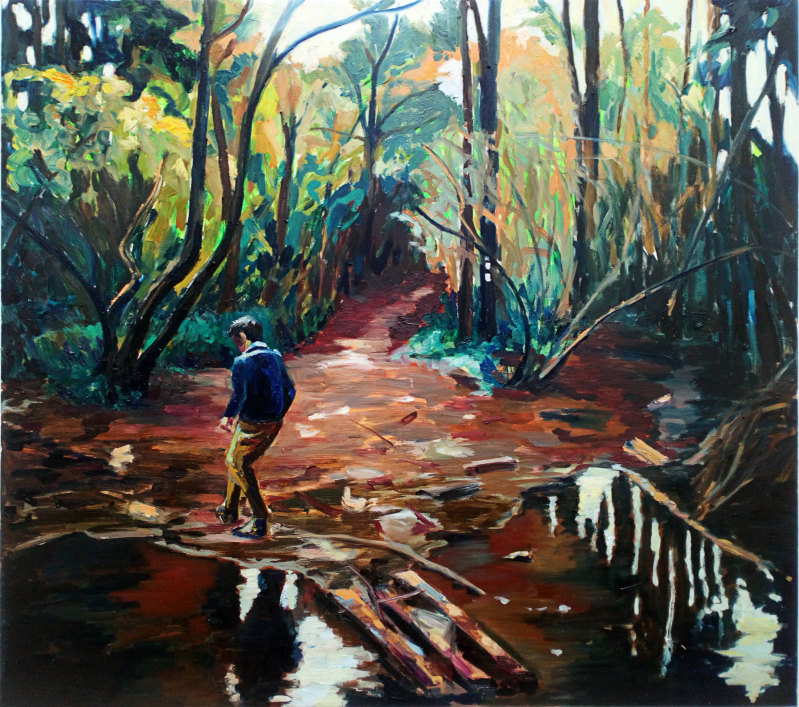 Untiteld, 90 x 100 cm, Oil on canvas, 2018, Private Collection