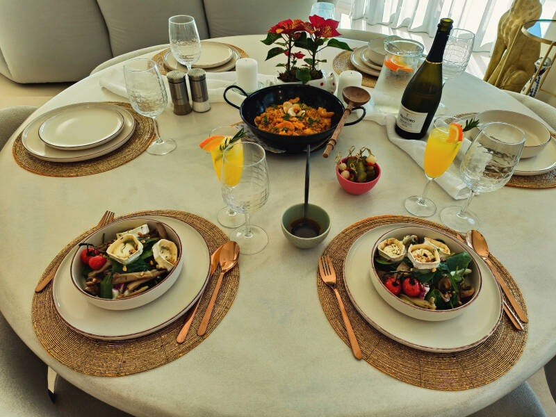 Private chef Ali preparing a villa dinner in Marbella