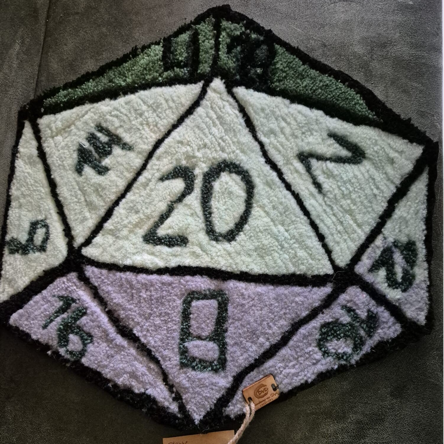 Platte D20 Groen/Paars