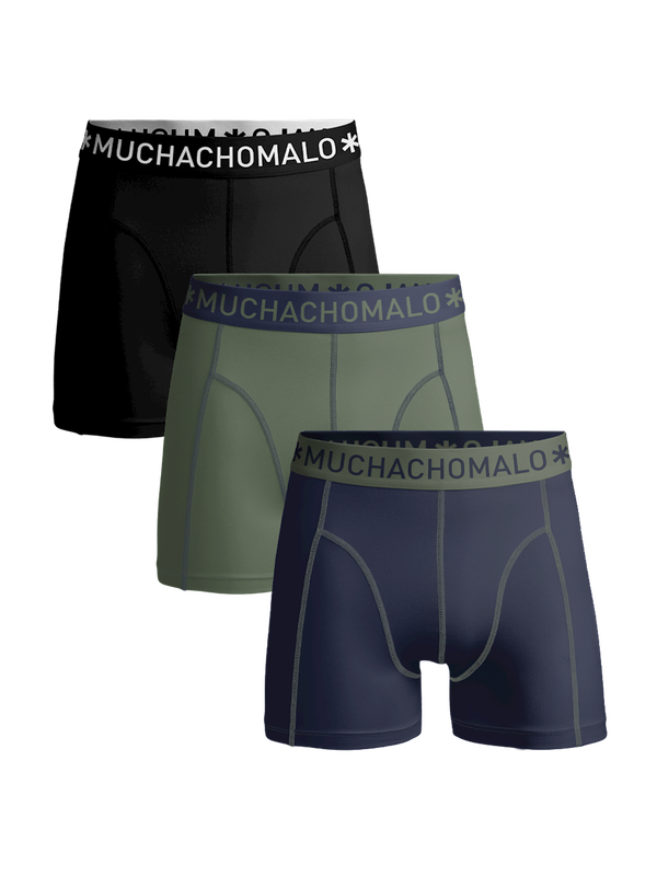 Muchachomalo Heren Boxershort 3-pack Black/Green/Blue