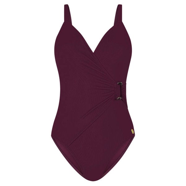 ten Cate Dames Badpak 'V-Neck' Wine Red