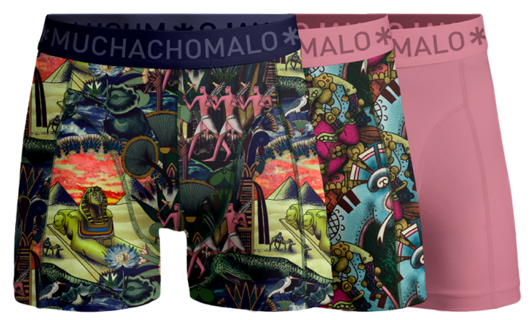 Muchachomalo Heren Boxershorts 3-pack Ancient Civilizations