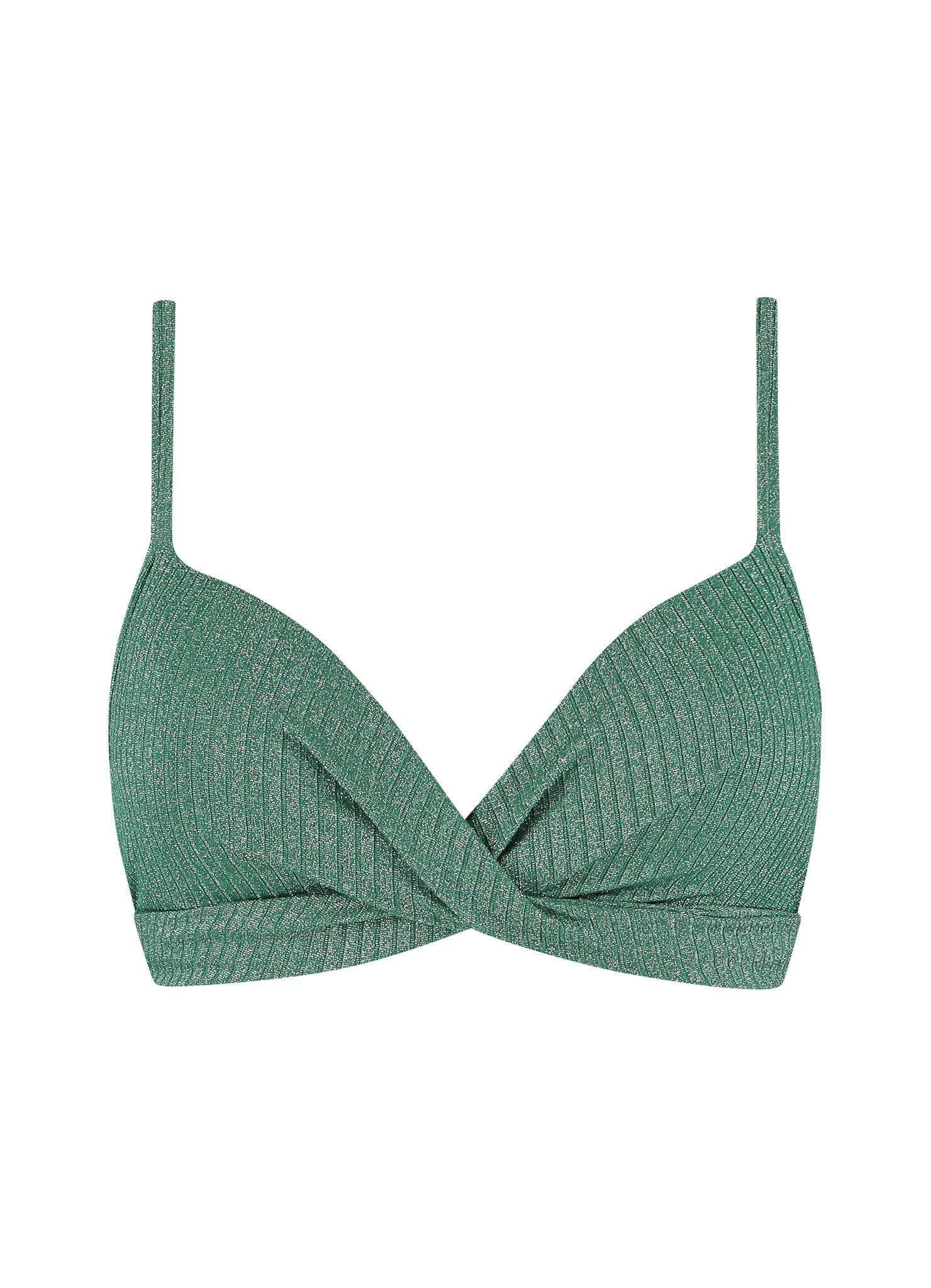 Beachlife Bikini Top Green Glitter