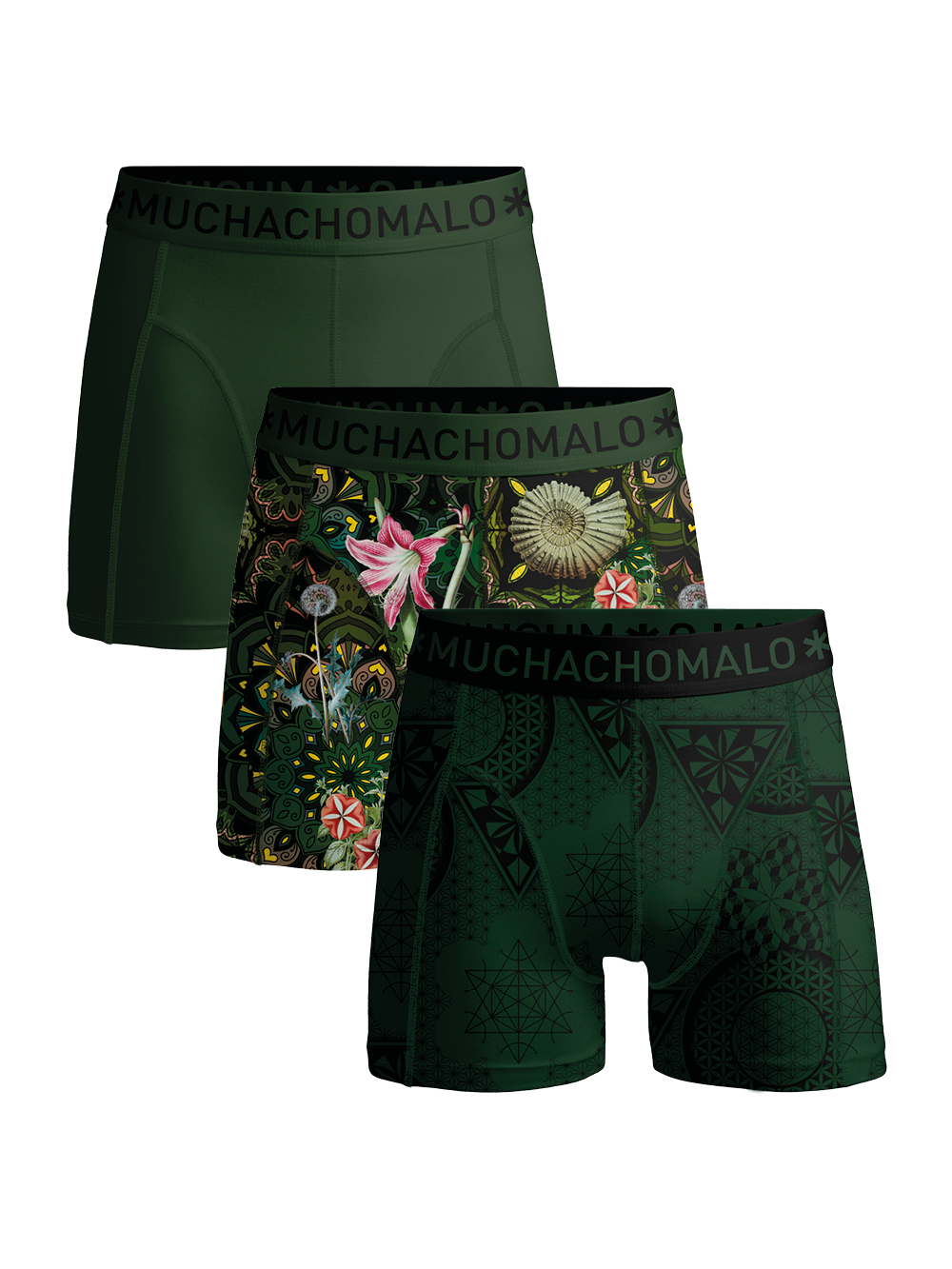 Muchachomalo Heren Boxershorts 3-pack Geometric