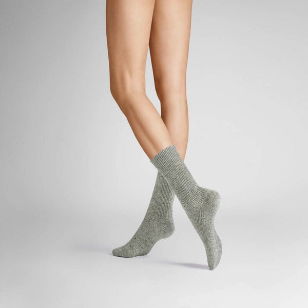 Hudson Dames Sokken 'Winter Rib' Silber