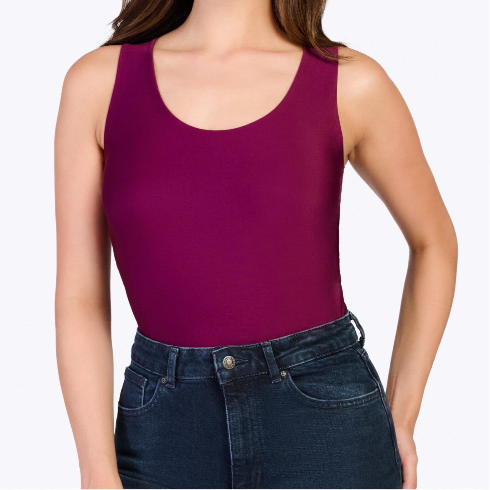 ten Cate Dames Top Double Layer Cherry Burgundy