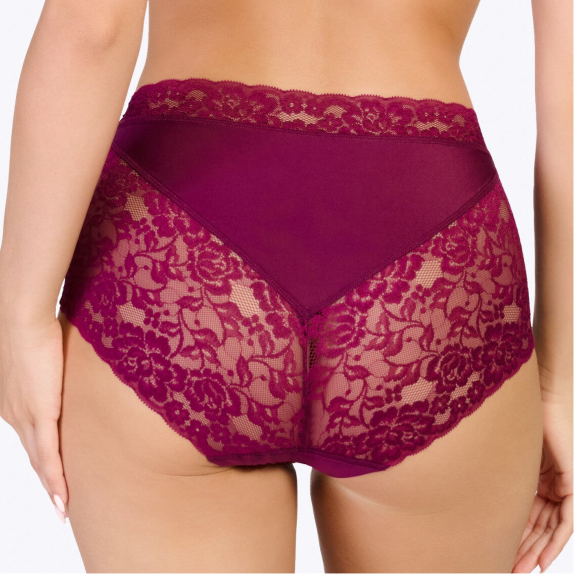 ten Cate Dames Slip 'Highwaist Lace' Cherry Burgundy