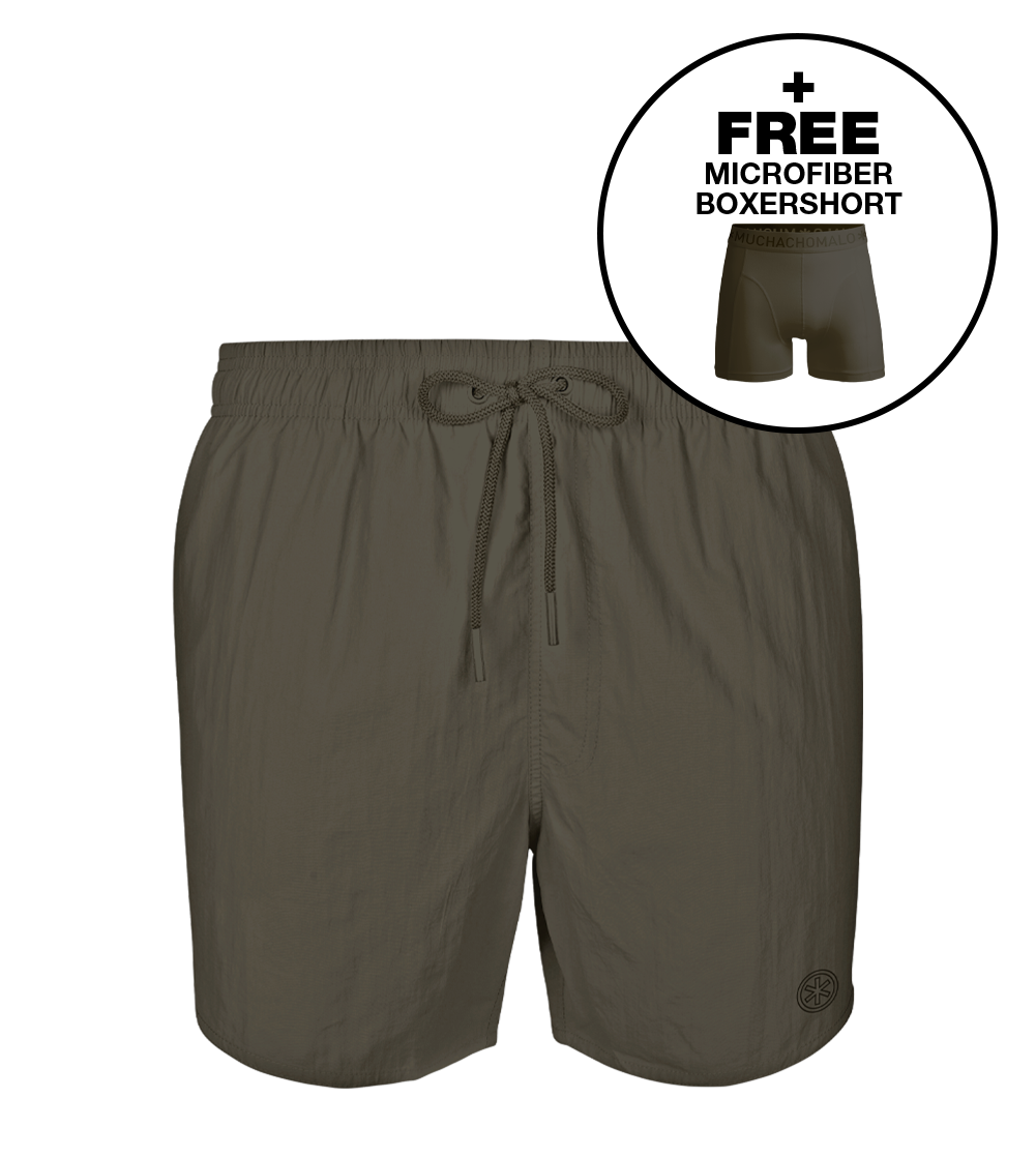 Muchachomalo Jongens Zwembroek Army Green