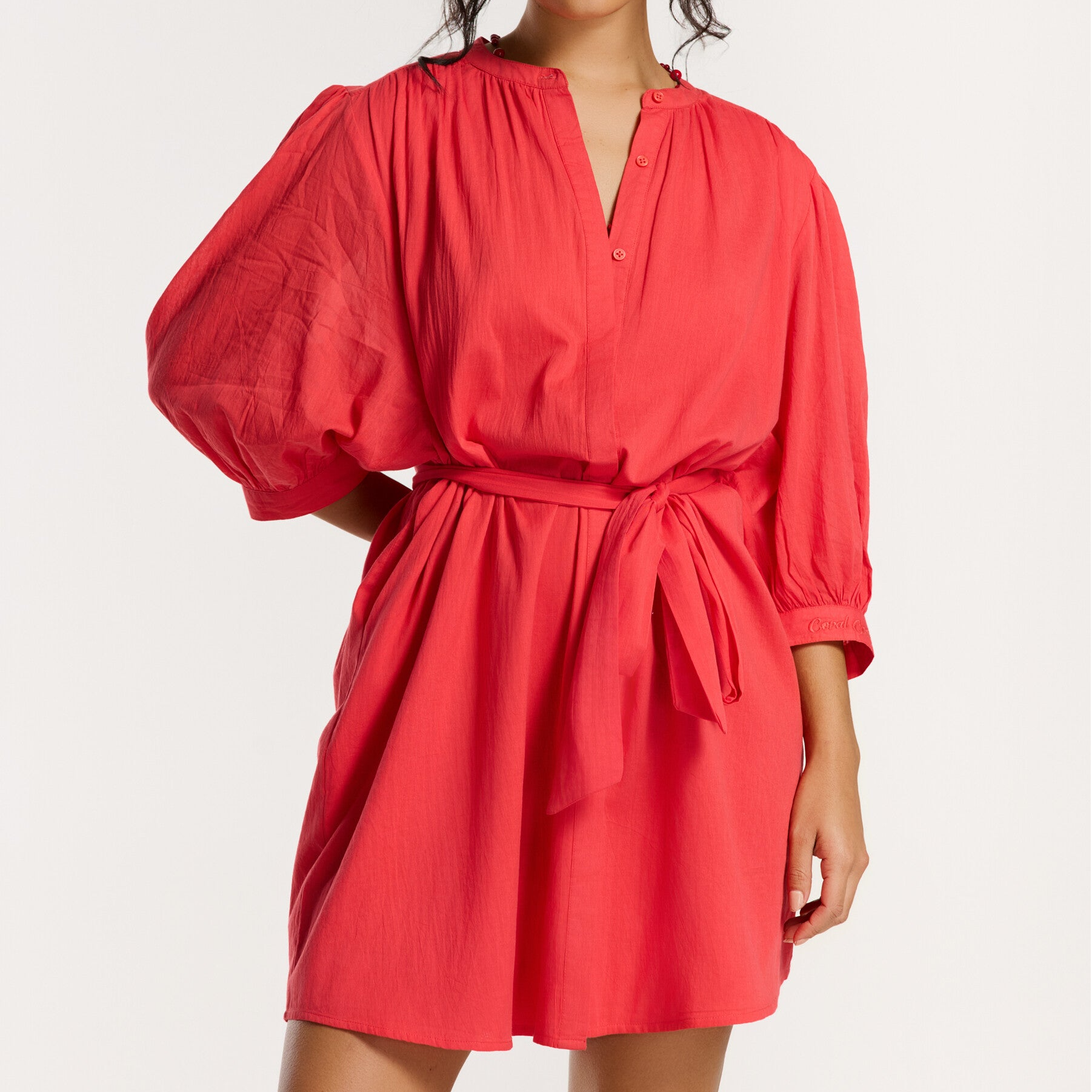 Shiwi Dames Jurk 'Jaydi' Red Hibicus