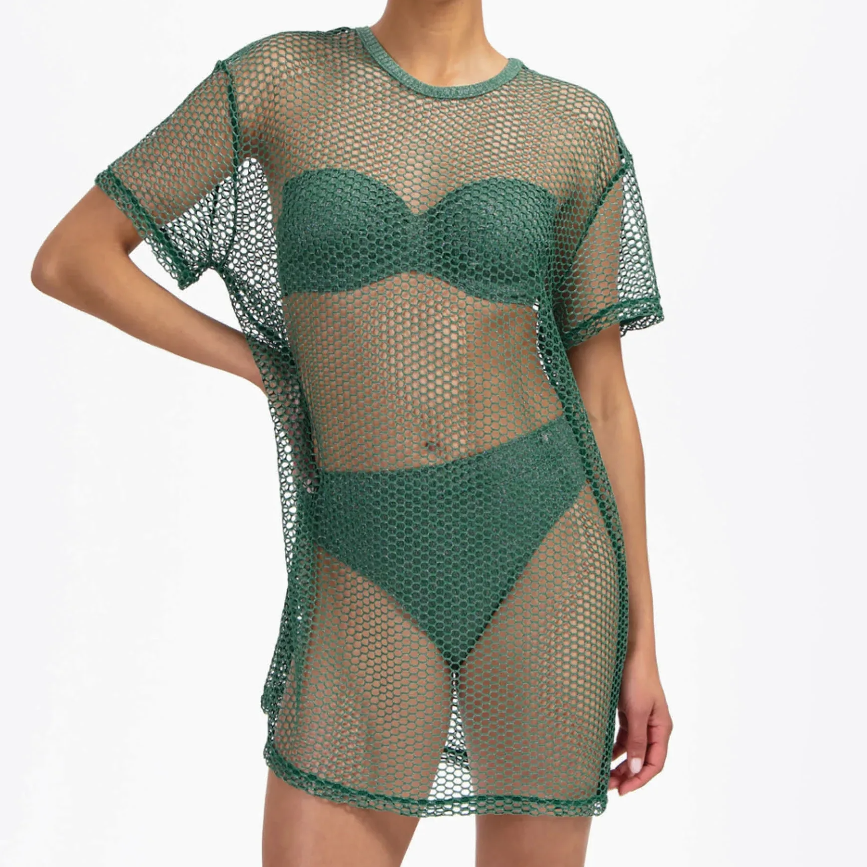 Beachlife Kaftan Green Glitter