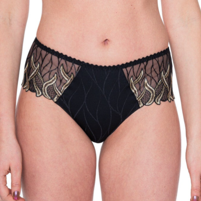 Louisa Bracq Slip 'Shorty' Julia Black/Gold