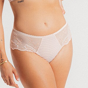 Louisa Bracq Slip 'Shorty' Elisé  Nude Rose