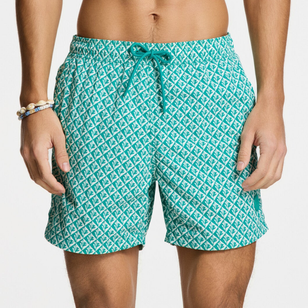 Shiwi Heren Zwembroek 'Nate' Blue Lagoon Coral Reverse