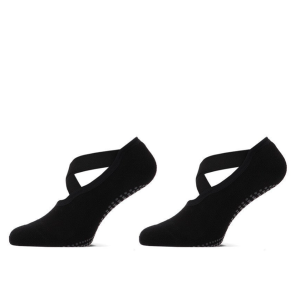 Basset Footies Pilates 2-pack Black