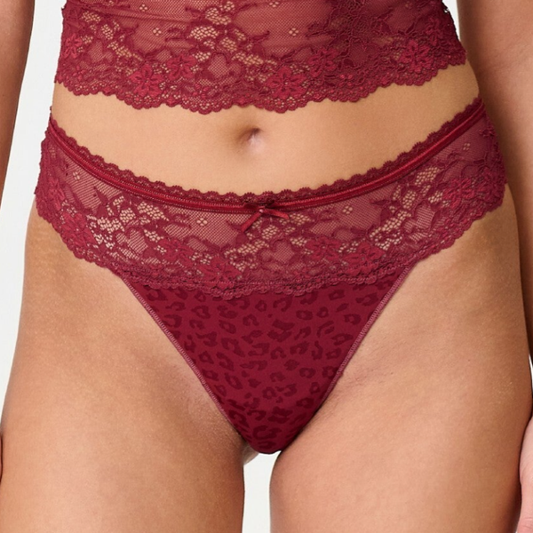 LingaDore String 'Daily' Ruby Wine Jacquard
