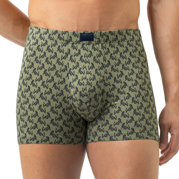 Mey Heren Boxershort 'Tipsy Tigers' Faded Olive