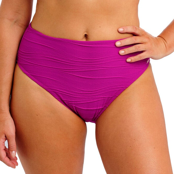 Hoge Bikini Slip Fantasie Beach Waves Bright Fuchsia