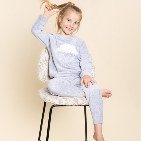 Charlie Choe Jongens Pyjama Medium Grey Melange