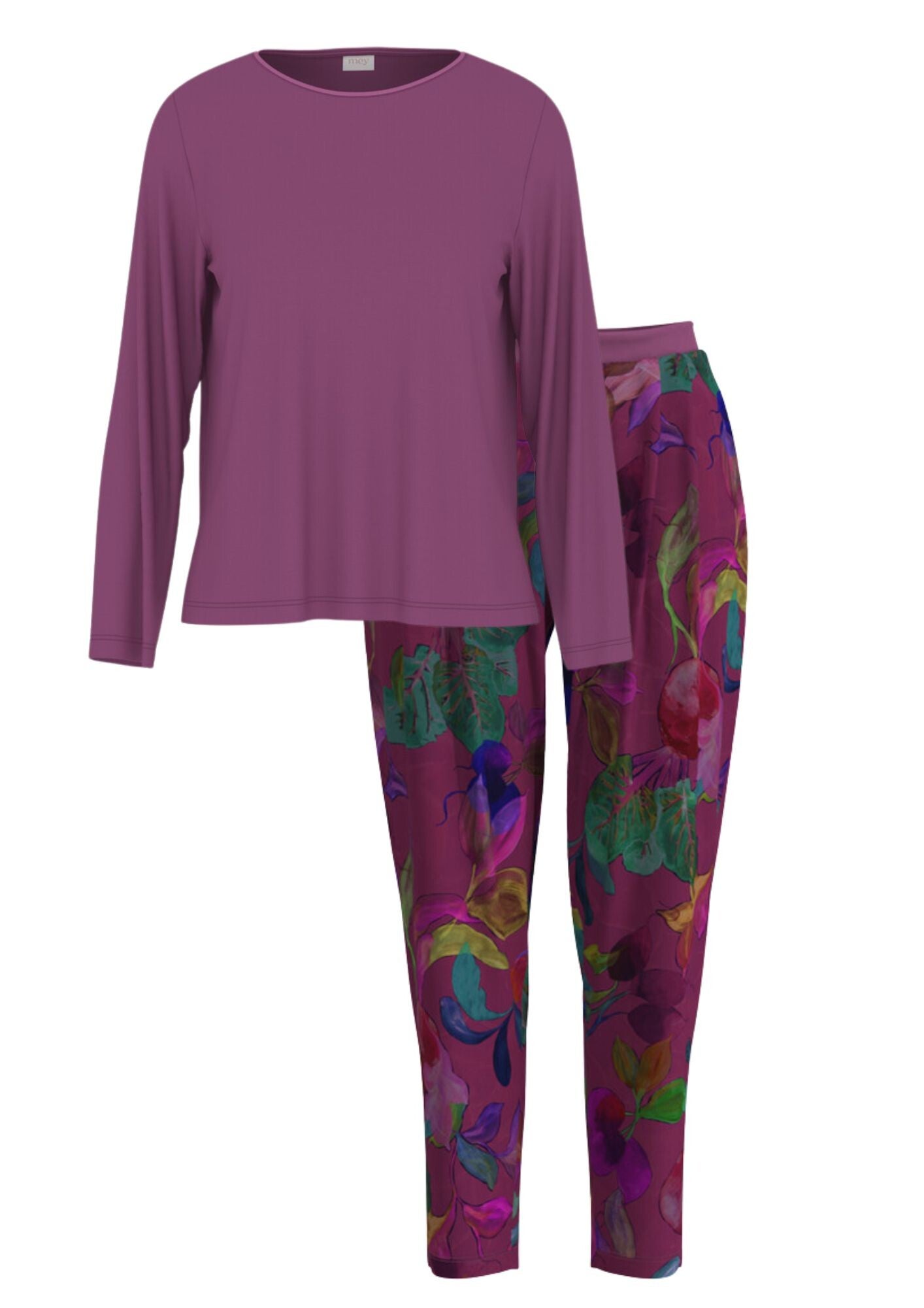 Mey Dames Pyjama 'Cosmic Garden' Crushed Berry
