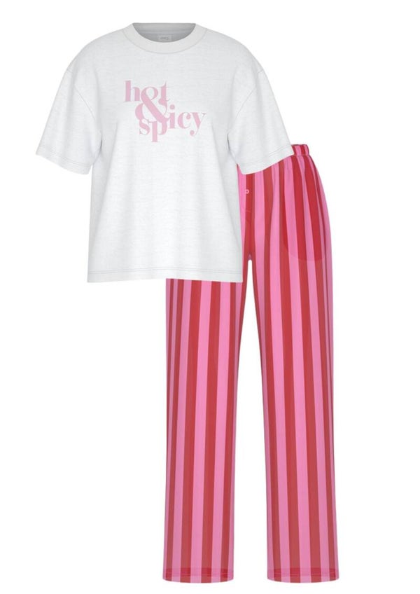 Mey Dames Pyjama 'Happy Stripes'
