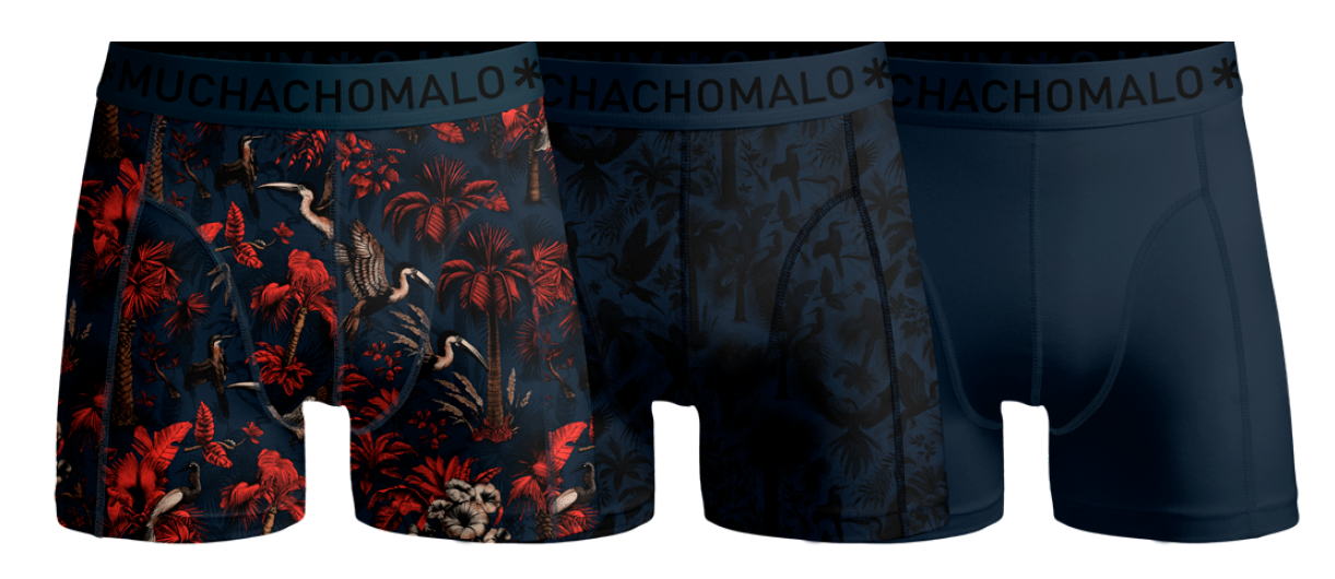 Muchachomalo Heren Boxershorts 3-pack Palmbirds