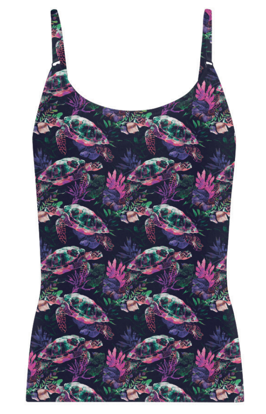 Chicamala Meisjes Spaghetti Shirt Turtle