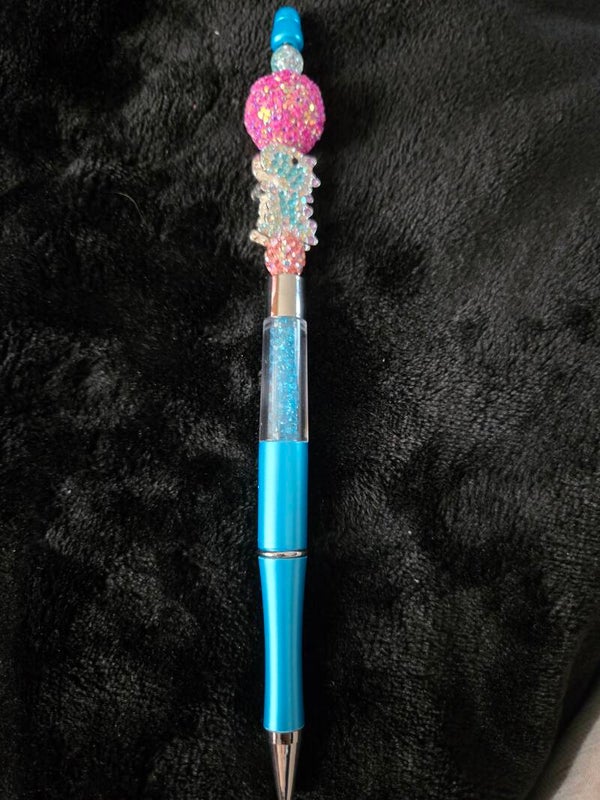 Blue Crystal Dinosaur Pen