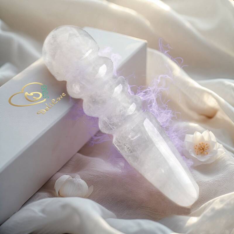 Sculptural wand - rock crystal