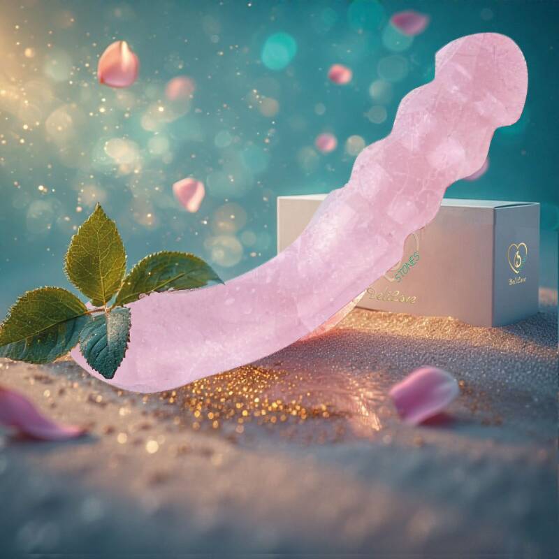 Two-headed wand - rose quartz