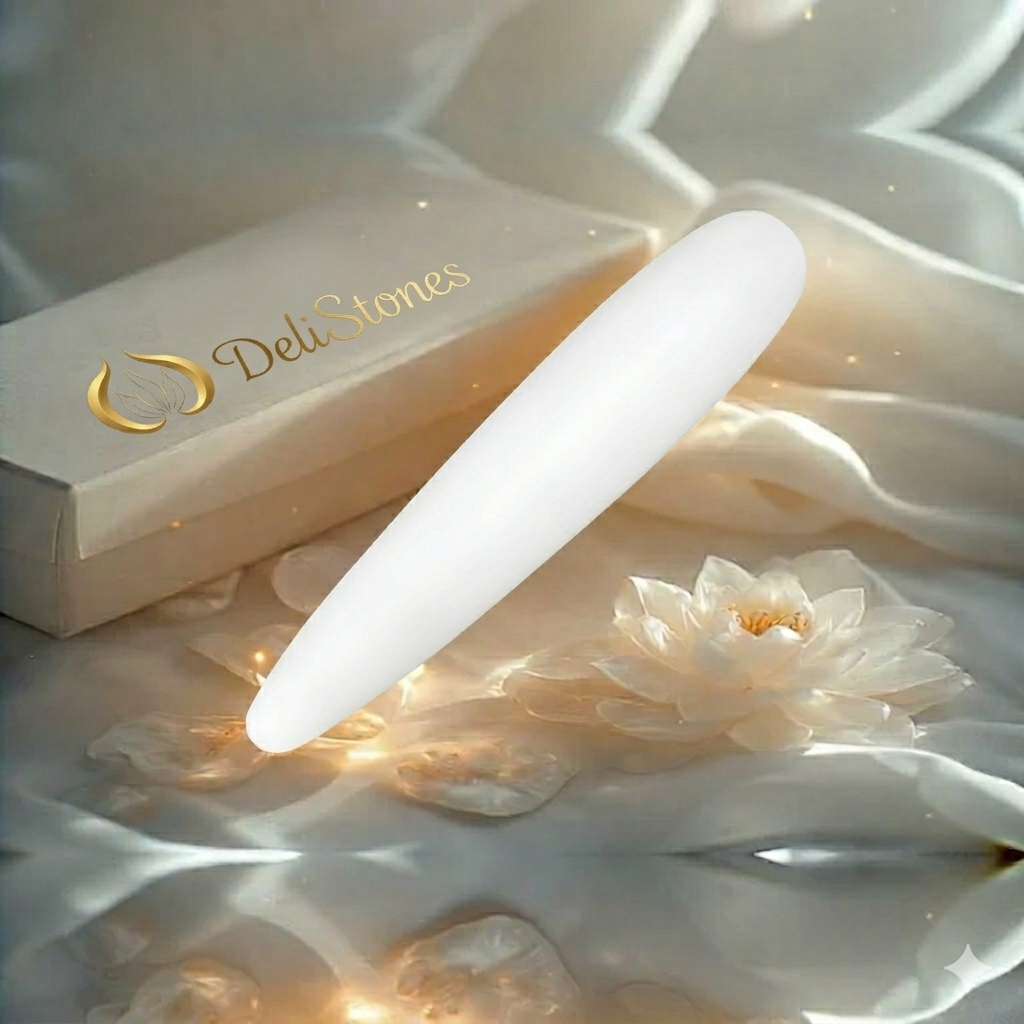 Small essential wands - white jade
