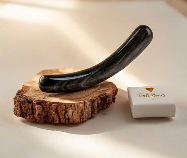 Curved Wand - Golden Obsidian