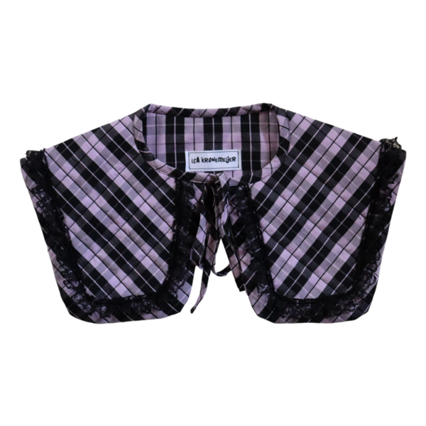 Purple with black lace detachable collar