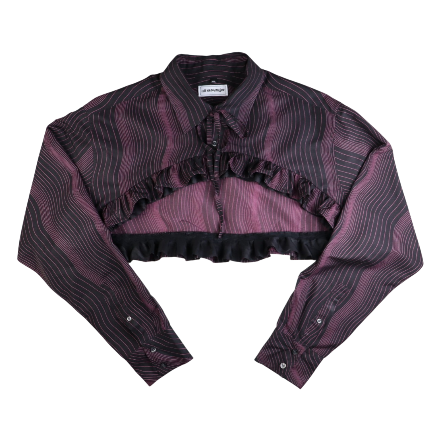 Black/red bolero top with ruffles - men's size XXL