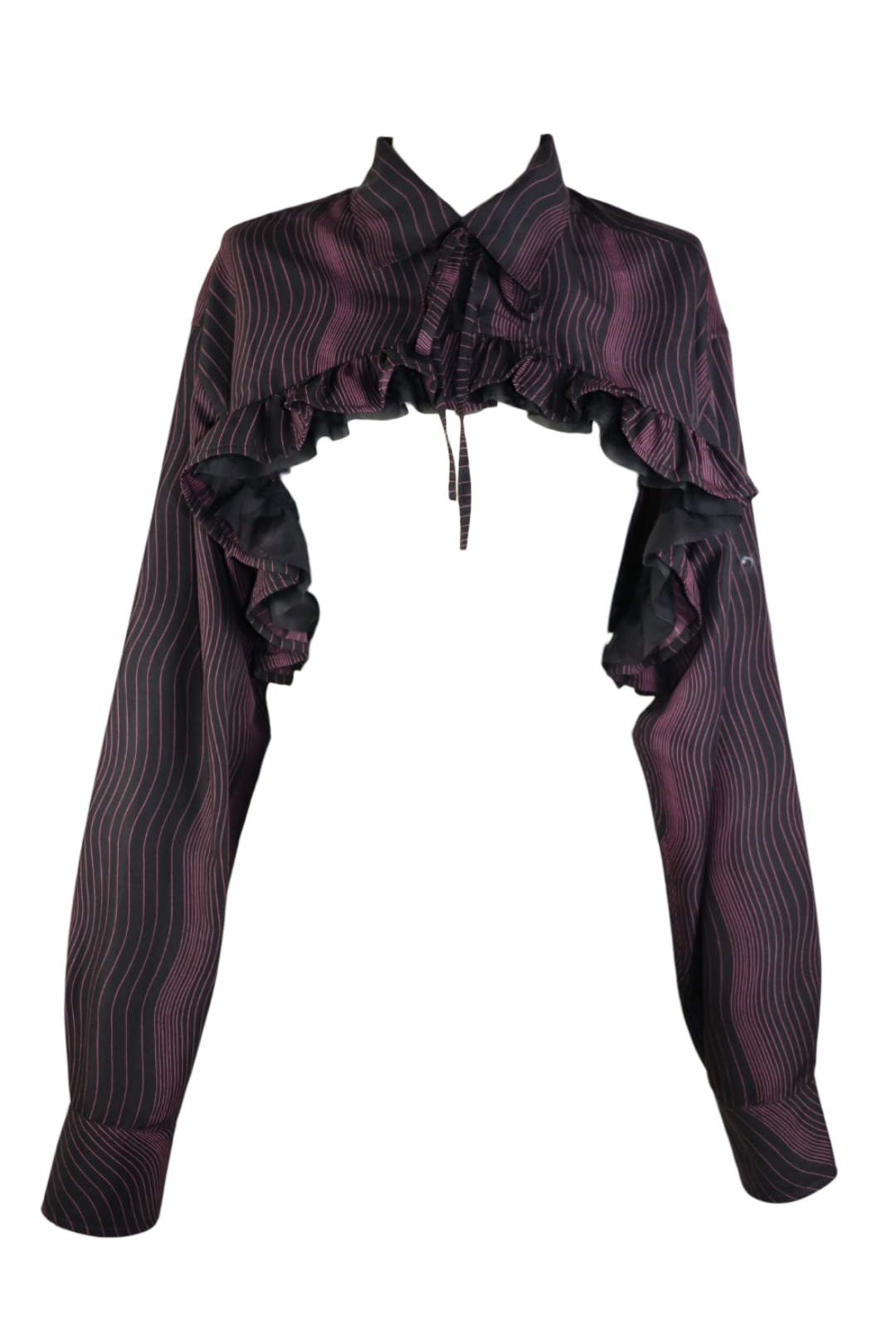 Black/red bolero top with ruffles - men's size XXL