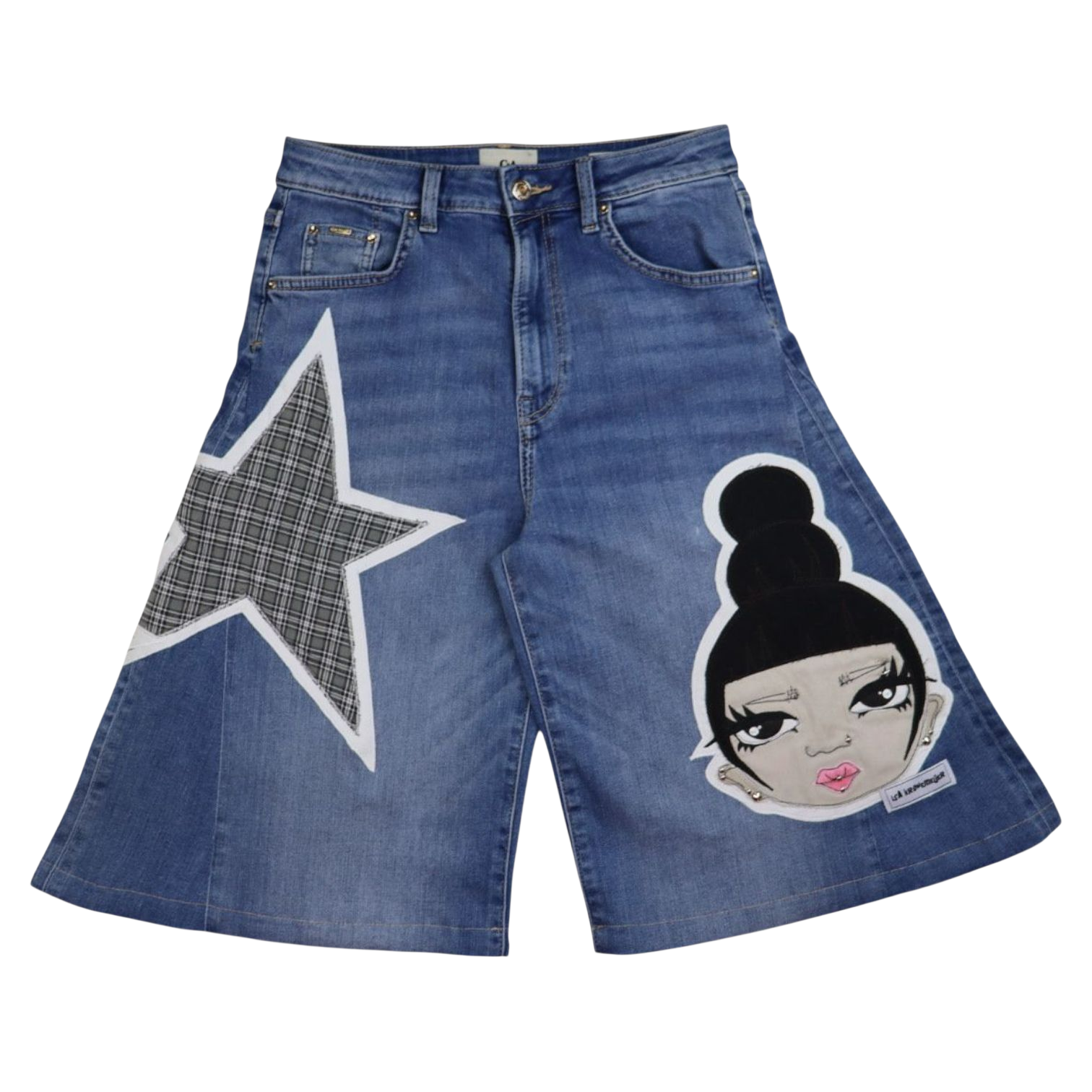 'Zoë' wide leg portrait jorts - Size 36