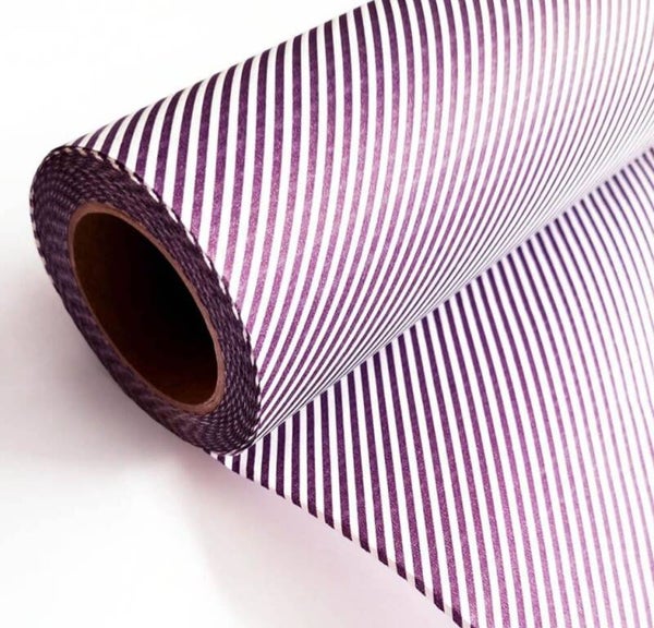 Rol Vloeipapier Donker Paars Gestreept