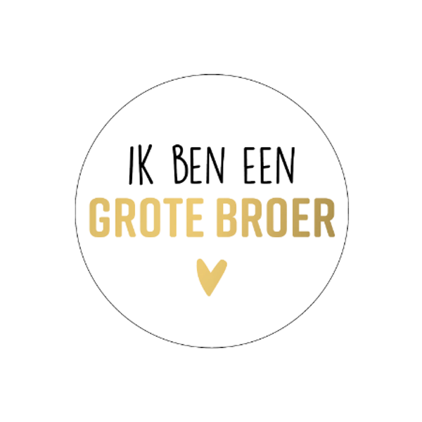 Kadostickers Ik Ben Grote Broer - 5 stuks